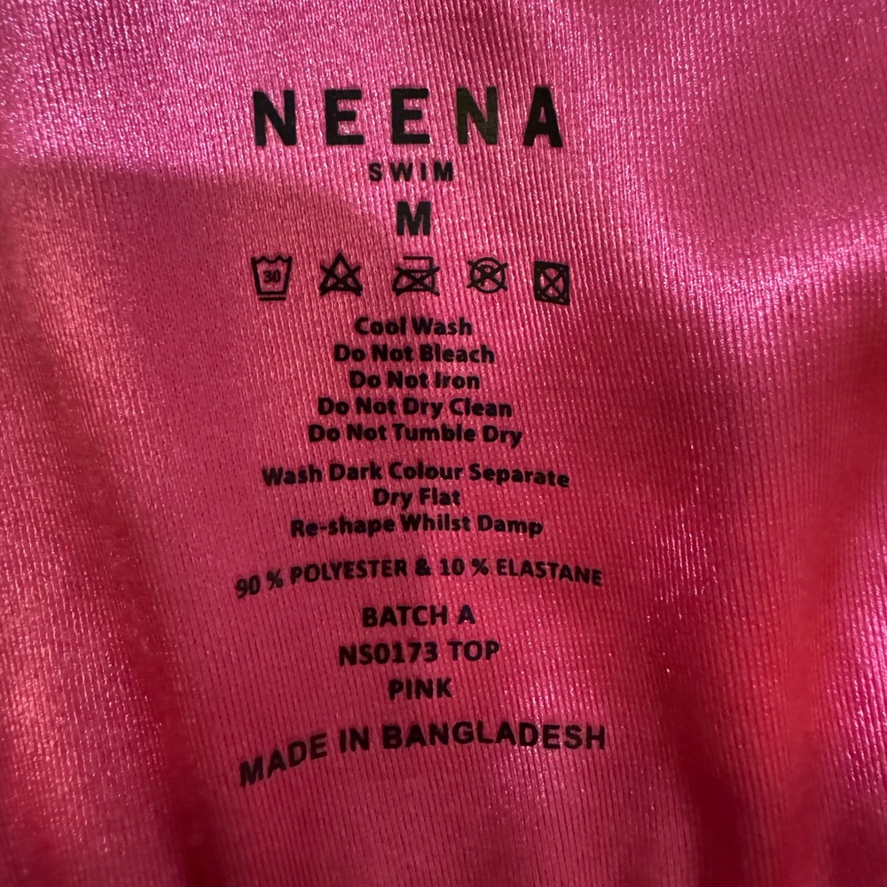 NWT Neena Swim Pink String Bikini Top | Medium - Picture 4 of 6